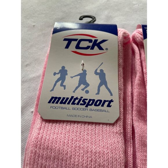 TCK Multisport Pink Socks Set Of 3 Womens & Mens Sizes S-L 95% Polyester 5% Rubb - Picture 2 of 5